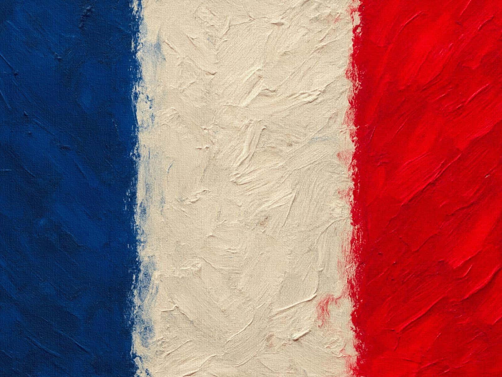 Bandiera Francia pennellate
